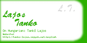 lajos tanko business card